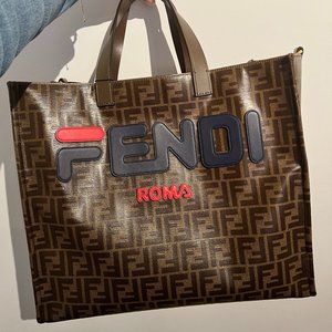What Goes Around Comes Around Fendi Fila Mania Brown Tessa Shopper